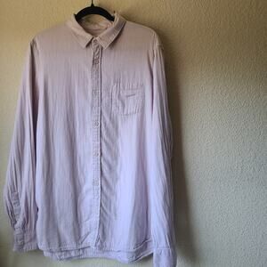 Marine Layer Augusta Button Down Light Purple Shirt Women's Size L